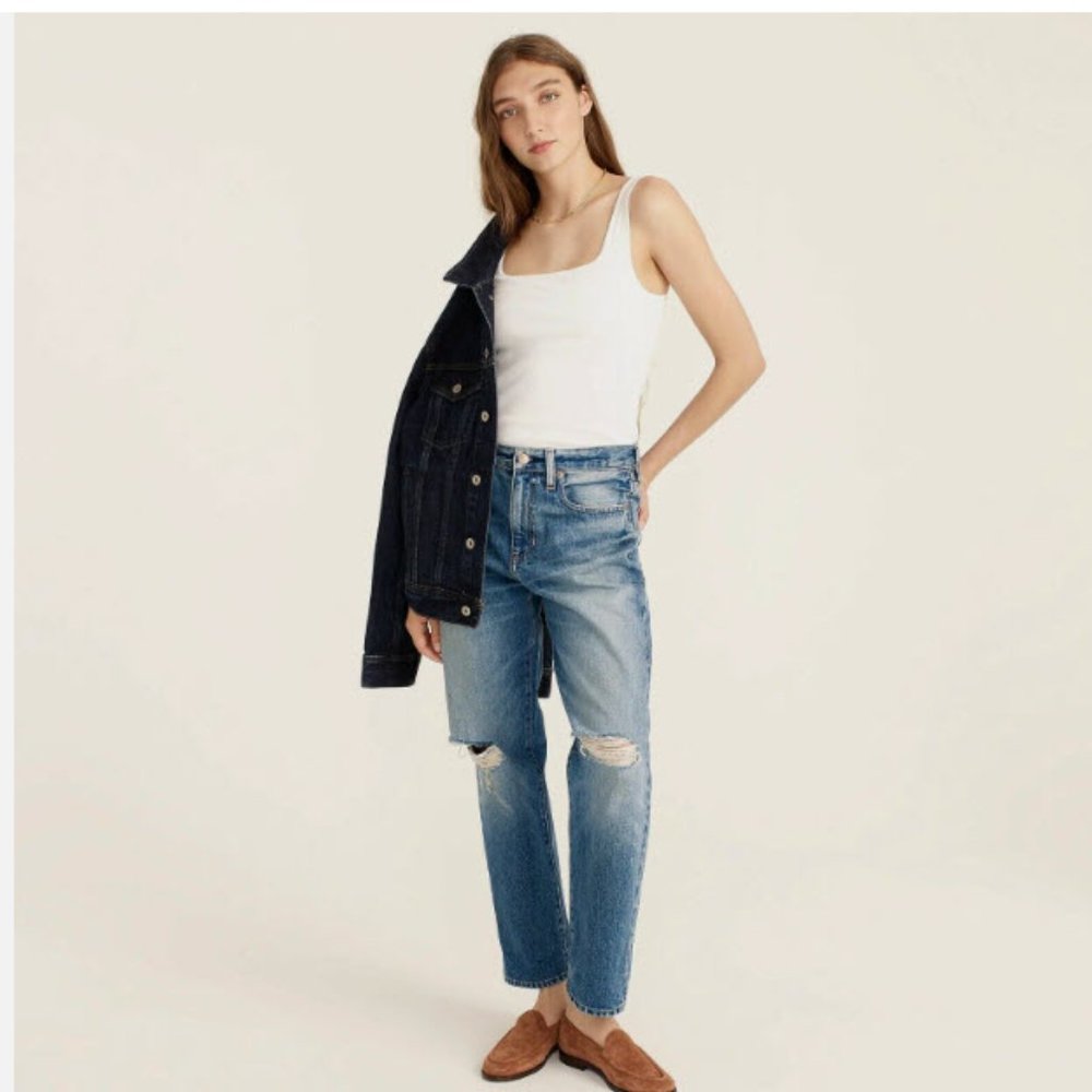 J.Crew Slouchy Boyfriend Distressed Jeans(7)